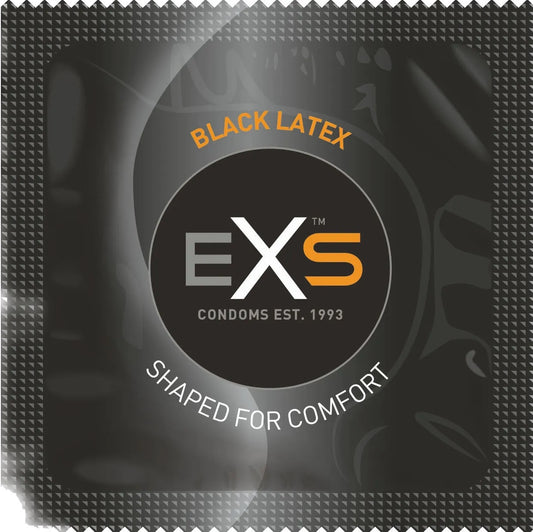 EXS black latex condoms x 100